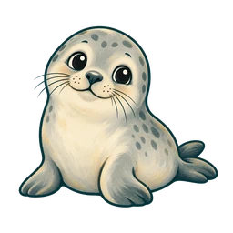 Petit phoque souriant